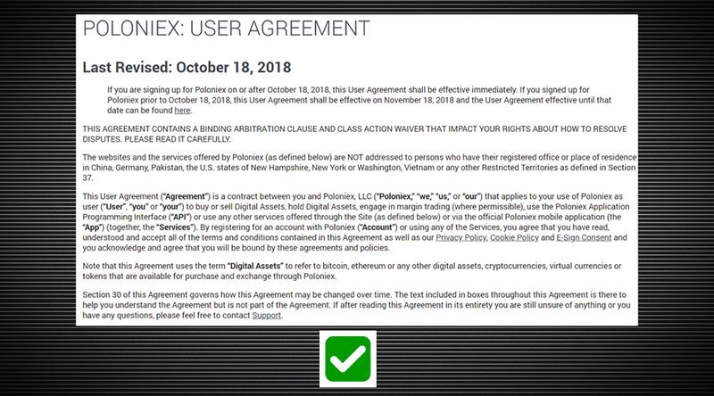 Poloniex Revised Terms Of Use, Shutters Services In Several Countries