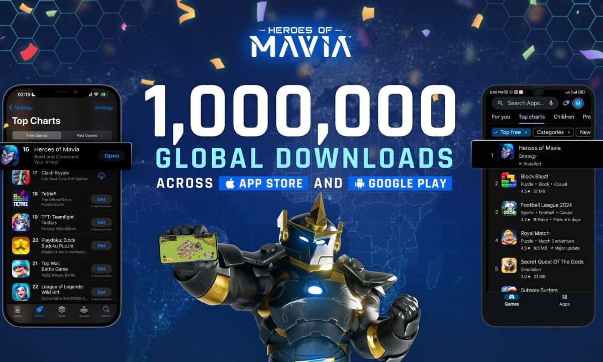 Heroes-of-mavia-surpasses-1-million-downloads,-dominates-global-app-store-rankings-before-token-launch